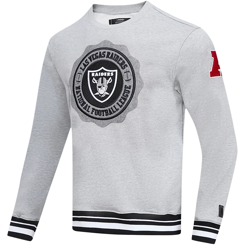 Sweat-shirt à capuche Pro Standard pour hommes, gris chiné, emblème des Raiders de Las Vegas