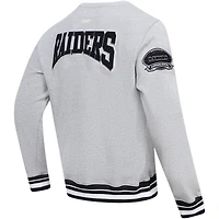 Men's Pro Standard Heather Gray Las Vegas Raiders Crest Emblem Pullover Sweatshirt