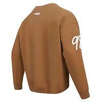 Men's Pro Standard Maxx Crosby Brown Las Vegas Raiders Pullover Crewneck Sweatshirt