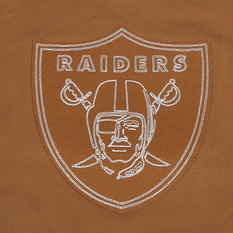 Men's Pro Standard Maxx Crosby Brown Las Vegas Raiders Pullover Crewneck Sweatshirt