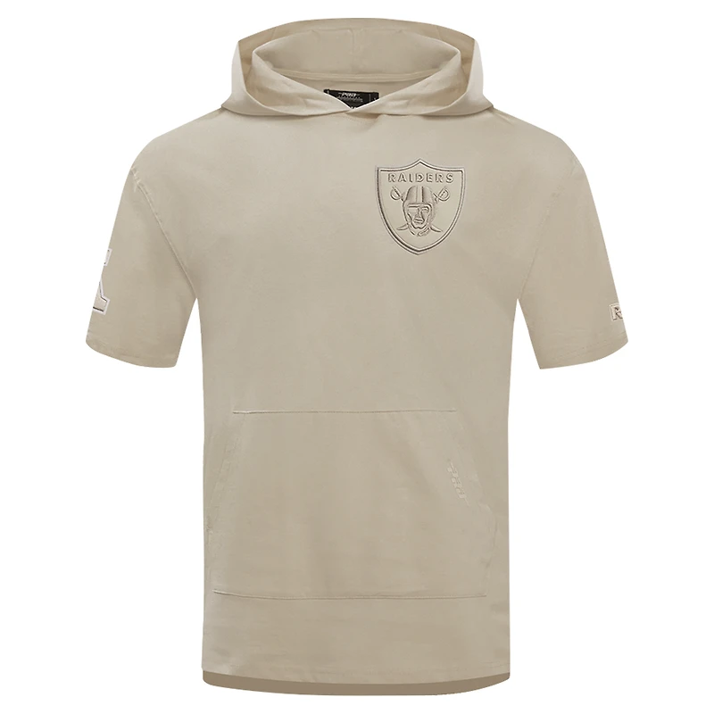 Sweat à capuche manches courtes pour homme Pro Standard Tan Las Vegas Raiders Neutrals Capsule