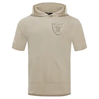 Sweat à capuche manches courtes pour homme Pro Standard Tan Las Vegas Raiders Neutrals Capsule