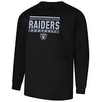 Men's Profile  Black Las Vegas Raiders Big & Tall Pop Long Sleeve T-Shirt