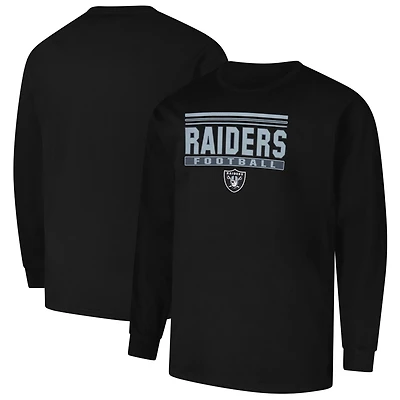 Men's Profile  Black Las Vegas Raiders Big & Tall Pop Long Sleeve T-Shirt