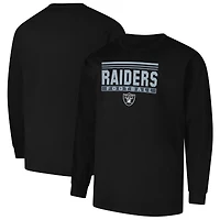 Men's Profile  Black Las Vegas Raiders Big & Tall Pop Long Sleeve T-Shirt