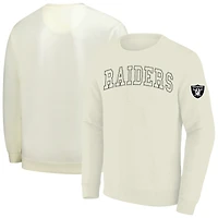 Men's Profile Cream Las Vegas Raiders Big & Tall Fleece Sweatshirt