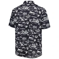 Chemise boutonnée noire à imprimé Kekai pour hommes Reyn Spooner des Las Vegas Raiders Throwback