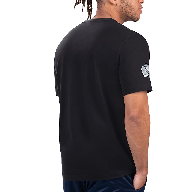 T-shirt graphique Starter noir/argent pour hommes des Las Vegas Raiders Finish Line Extreme