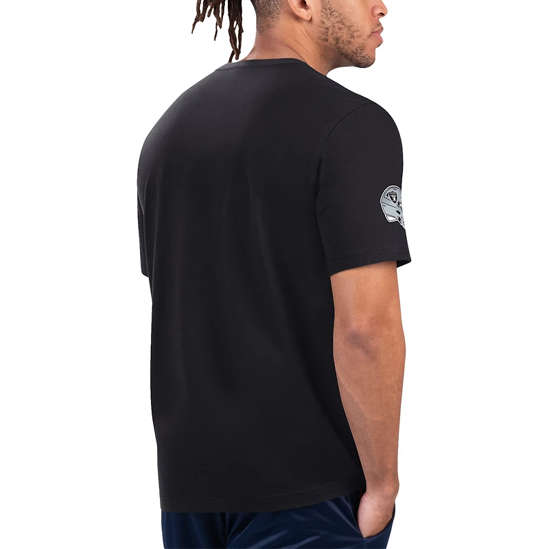 Men's Starter Black/Silver Las Vegas Raiders Finish Line T-Shirt