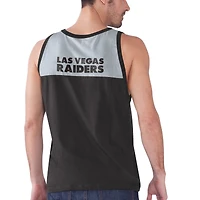 Men's Starter Black/Silver Las Vegas Raiders Touchdown Fashion - Tank Top
