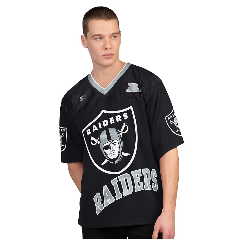 Men's Starter  Black/White Las Vegas Raiders Short Sleeve & Long T-Shirt Combo Pack