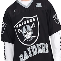 Men's Starter  Black/White Las Vegas Raiders Short Sleeve & Long T-Shirt Combo Pack