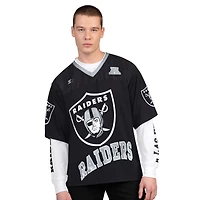 Men's Starter  Black/White Las Vegas Raiders Short Sleeve & Long T-Shirt Combo Pack