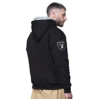 Men's Starter Black Las Vegas Raiders Big Shot Full-Zip Double Hoodie