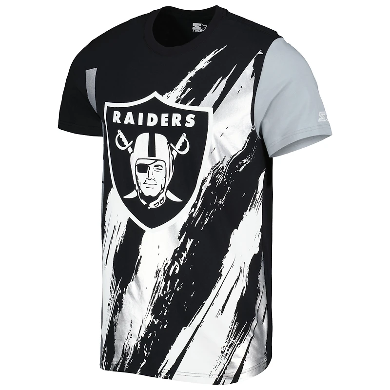 T-shirt Starter noir Las Vegas Raiders Extreme Defender pour homme