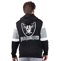 Sweat à capuche zippé intégral Starter Black Las Vegas Raiders Extreme pour homme