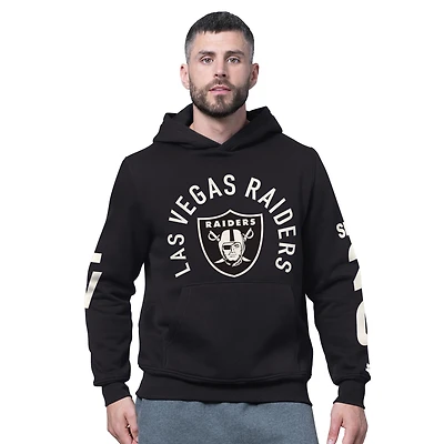 Sweat à capuche en polaire noir Starter pour homme des Las Vegas Raiders Handoff