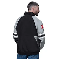 Men's Starter Black Las Vegas Raiders Prospect Half-Zip Pullover