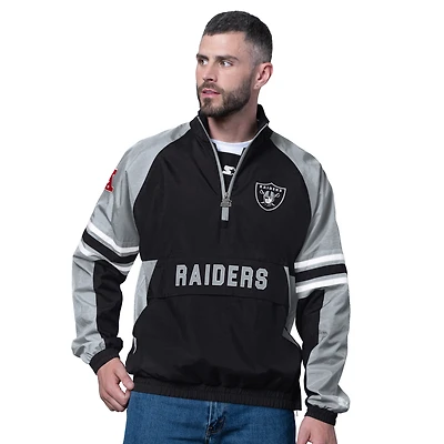 Pull demi-zippé noir pour homme des Las Vegas Raiders Prospect