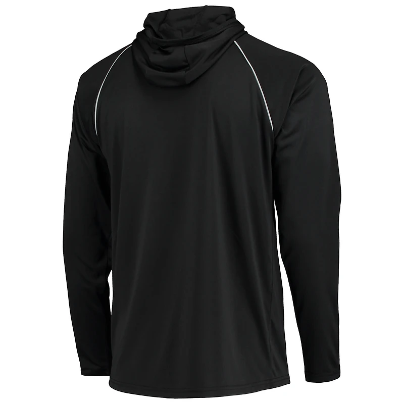 T-shirt à capuche manches longues raglan Starter Las Vegas Raiders noir pour homme