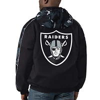 Men's Starter Black Las Vegas Raiders Thursday Night Gridiron Full-Zip Hoodie