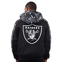 Veste zippée complète pour homme Starter Black Las Vegas Raiders Thursday Night Gridiron