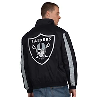 Veste demi-zippée noire Starter pour homme des Las Vegas Raiders Thursday Night Gridiron
