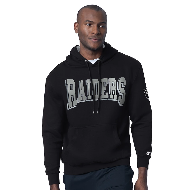 Sweat à capuche noir Starter pour homme des Las Vegas Raiders Thursday Night Gridiron