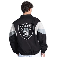 Men's Starter Black Las Vegas Raiders Yard Line Full-Zip Jacket