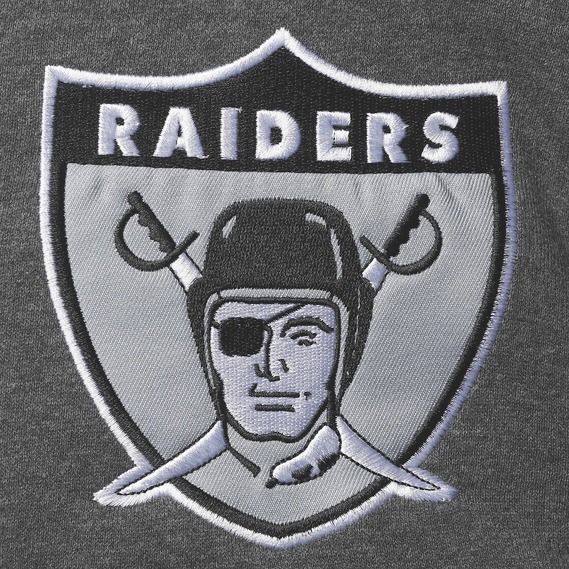 Men's Starter Gray/Silver Las Vegas Raiders Extreme Fireballer Throwback Pullover Hoodie