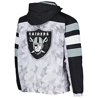Veste à capuche demi-glissière Las Vegas Raiders Thursday Night Gridiron Raglan Starter pour homme, blanc/noir