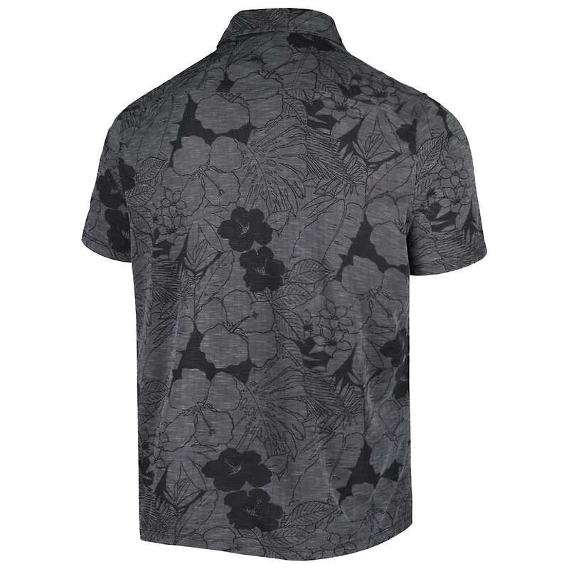 Men's Tommy Bahama Black Las Vegas Raiders Miramar Blooms Polo