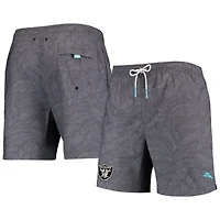 Maillot de bain Tommy Bahama Las Vegas Raiders Naples Layered Leaves noir pour homme