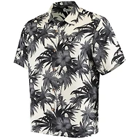 Chemise boutonnée Tommy Bahama Las Vegas Raiders Sport Harbor Island Hibiscus Camp pour homme