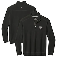 Men's Tommy Bahama  Black Las Vegas Raiders Sport Tobago Half-Zip Pullover