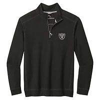 Men's Tommy Bahama  Black Las Vegas Raiders Sport Tobago Half-Zip Pullover