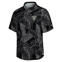 Men's Tommy Bahama Black Las Vegas Raiders Sport Vine Line Button-Down Shirt