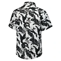 Chemise boutonnée noire pour homme Tommy Bahama Las Vegas Raiders Sunnyvale Blooms Camp