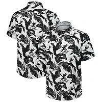Chemise boutonnée noire pour homme Tommy Bahama Las Vegas Raiders Sunnyvale Blooms Camp