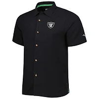 Chemise boutonnée Tommy Bahama Las Vegas Raiders Top of Your Game Camp pour homme