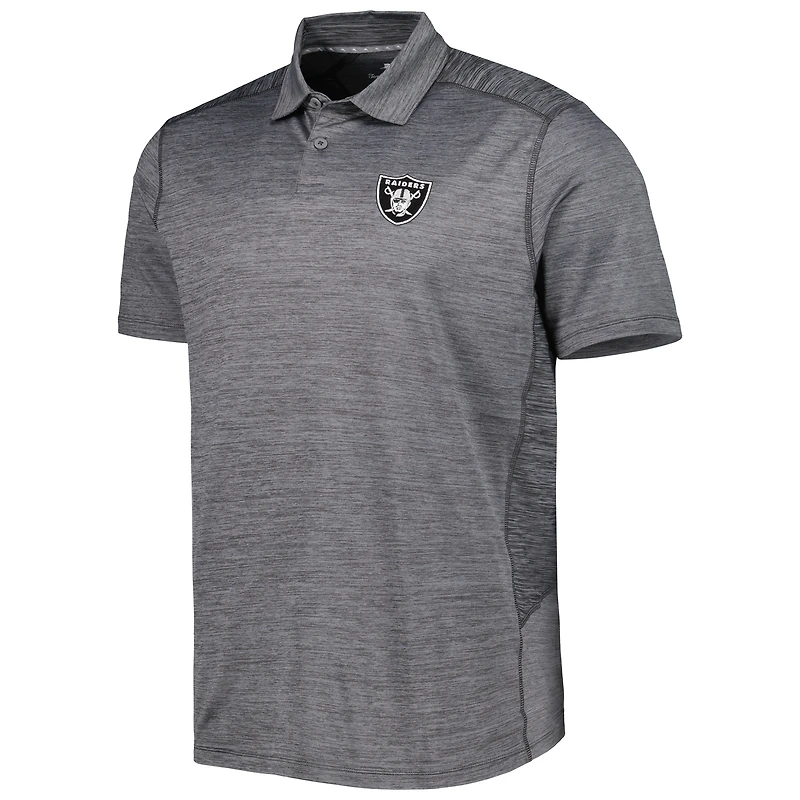Polo Tommy Bahama Charcoal Las Vegas Raiders Delray Frond IslandZone pour homme