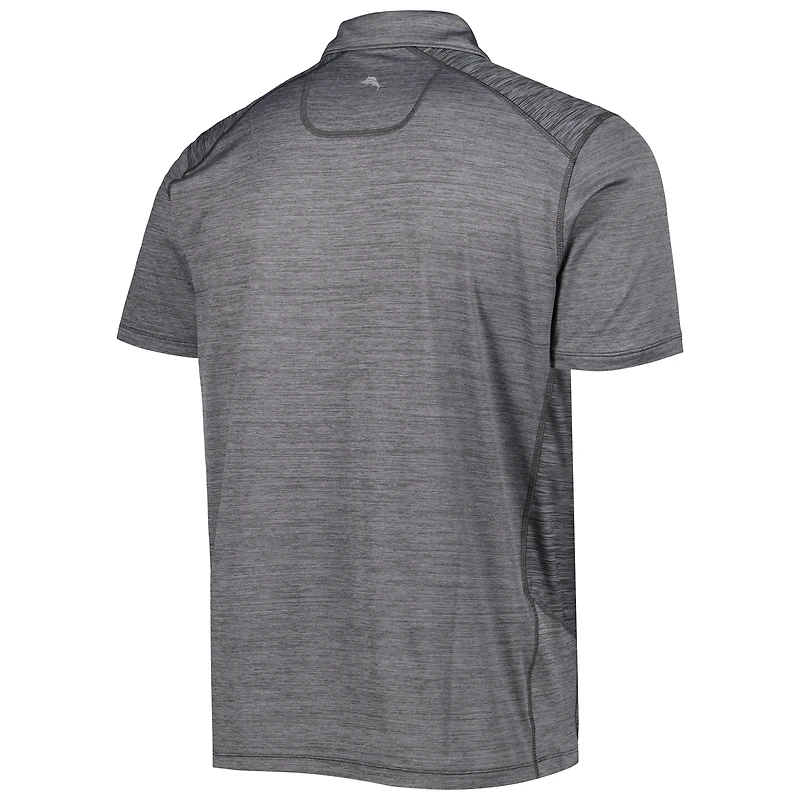 Men's Tommy Bahama Charcoal Las Vegas Raiders Delray Frond IslandZone Polo