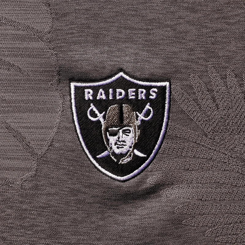 Polo pour homme Tommy Bahama Charcoal Las Vegas Raiders Palm Coast Delray Frond Allover IslandZone