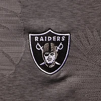 Polo pour homme Tommy Bahama Charcoal Las Vegas Raiders Palm Coast Delray Frond Allover IslandZone