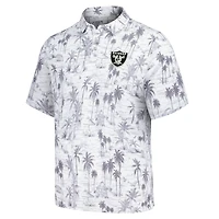 Polo tri-mélange Tommy Bahama pour hommes Las Vegas Raiders Cabana Shores IslandZone gris