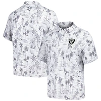 Men's Tommy Bahama Gray Las Vegas Raiders Cabana Shores IslandZone Tri-Blend Polo
