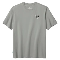 T-shirt Tommy Bahama gris pour homme, Las Vegas Raiders Huddle & Hang Tens