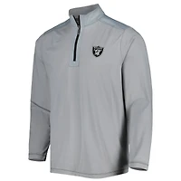 Men's Tommy Bahama Gray Las Vegas Raiders On Deck IslandZone Half-Zip Jacket