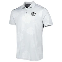 Polo Homme Tommy Bahama Grey Las Vegas Raiders Throwback Delray Frond IslandZone