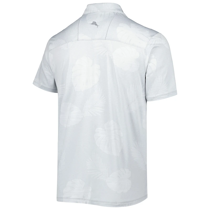 Polo Homme Tommy Bahama Grey Las Vegas Raiders Throwback Delray Frond IslandZone